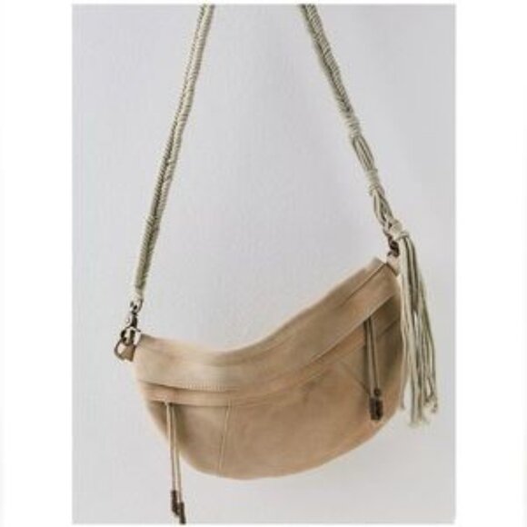 Free People Handbags - Free People Stone Suede Sling Crossbody Bag